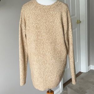 Michael Kors golden brown knit v- neck sweater